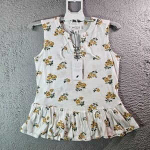 NWT For The‎ Republic Sleeveless Top Women XS Floral Print White